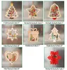 Houten Kerstboom Opknoping Ornamenten Decoraties Elanden Herten Sneeuwman Santa Snowfake Patroon Hangers Home Venster Decor Crafts