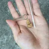 Mini bottiglie con pendenti in vetro da 1 ml e 4 ml, con tappo in sughero, piccole bottiglie vuote dei desideri, decorazioni artigianali, fiale in vetro