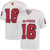 NCAA NC Wolfpack Nome personalizzato S-6xl White Red 9 Bradley Chubb 17 Philip Rivers 16 Russell Wilson College Retro Football Jersey