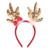 Ren jul huvudband hjort horn huvud prydnad juldekorationer på huvudet hår tillbehör nyår dekorationer