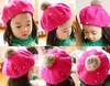 Hot Sale Kids Pearl Rabbit Fur Beret Hat för Baby Girls Beanie Mössor med Pompom Multicolors