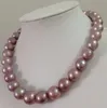 9-10mm South Seas Lavender Pearl Necklace 18inch p￤rlhalsband 925 silverl￥s