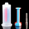 Syringe design with 10mm Joint Titanium Nails Easy cleaning silicone Colorful Silicone water pipe for Dry Herb
