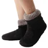 Hot Sale-Winter Home Slippers Dames Warm Bont Dia's Furry Slippers Coral Fleece Indoor House Schoenen Sok Floor Schoenen Pantoufle