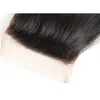 Braziliaanse maagdelijke haar nertsen 3 bundels met 4x4 kanten sluiting 1B/99J rechte menselijke haar inslag met sluiting babyhaar extensions