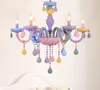 Crystal Modern Pendant Lights Macaron Color Ceiling Lamps Children's Room Kids Creative Fantasy Luminaire Hanging Light Fixture MYY