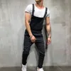 Puimentiua 2019 mode hommes déchiré jean combinaisons rue en détresse trou Denim salopette pour homme jarretelle pantalon taille M-XXL