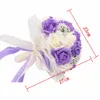 23x27cm casamento segurando flores flor artificial noiva casamento casamento favores e presentes com laço de seda fita de pérola decoração