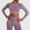 Dames 2020 Nieuws Vital Naadloze Yogaset Gymkleding FitnessleggingCropped Shirts Sportpak met lange mouwen Dames Runtrainingspak A5676272