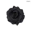 Ghirlande di fiori decorativi 1 pezzo Copricapo fai da te Accessori per capelli per damigelle d'onore da sposa Panno da sposa Testa di rosa rossa Forcina con spilla A