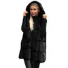 Kvinnor Faux Fur Black Ärmlös Vest Waistcoat Gilet Wrap Jacket Coat Outwear Winter Womens Fleece Väst plus storlek S-2XL