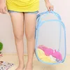 Foldable Mesh Laundry Basket Clothes Storage supplies Pop Up Washing Clothes Laundry Basket Bin Hamper Mesh Storage