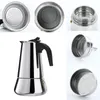 100% New Brand 200ml/300ml/450ml Portable Espresso Coffee Maker Moka Pot Stainless Steel Coffee Brewer Kettle Pot