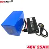 Free Shipping 48V 25AH Electric bike Lithium battery 13S 48V ebike bike battery for Bafang BBSHD 500W 1000W Motor +5A Charger