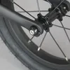 Vélo d'équilibre pour enfants de 12 pouces adapté aux enfants de 2 à 6 ans cadre mat en fibre de carbone 3k + roues en aluminium