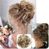 Przedłużanie bun chignons bun fairpice scrunchie elastyczna fala kręcone syntetyczne fryzjery owinięte do włosów bun chignon pedazo de cabello haa9624186