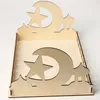 Rustic Wooden Crescent Moon Srar Eid Party Serving Tableware Dessert Pastry Tray Display Holder Decor Ornament Y1QB3704590