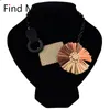 Vind me nieuwe mode grote bloemen stoffen kraag ketting ketting hangers vintage acryl maxi statement ketting vrouwen sieraden