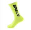 Letter fluorescent left and right foot towel bottom fission trend sports socks non-slip tide socks