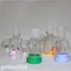 hookahs ash catcher with colors silicon Container 14 mm 45 90 ° for Glass silicone Bongs dabber tool