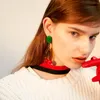 Moderne Stil Rote Kirsche Quaste Ohrringe Weibliche Lange Ohrringe Wild Temperament Ohrringe Y19051002252p