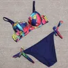 Seksi Vintage Baskı Bikinis 2020 Push Up Bikini Set Kadın Artı Boyutu Mayo Kadın Swinsuit Düşük Bel Mayo XXL Biquini