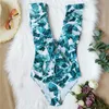 sexy one piece swimsuit push up swimwear women ruffle monokini adjustable shoulder swimsuit bodysuit bathing suit swim wear