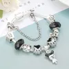 Gros-S925 Argent Creative perles de panda Bracelet de charme européen Convient pour Pandora Style enfant DIY Serpent Bracelet Bijoux