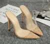 Sexy Clear High Heels Punted Teen Muilezels Schoenen Vrouw Designer Pumps Maat 35-40