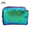 Women Glitter Sequin Gorgeous Clutch Zipper Cosmetic Travel Mini Makeup Bag1173445