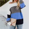 Maglione da donna con spalle scoperte Casual con scollo a V in acrilico lavorato a maglia sciolto a maniche lunghe Pullover spessore standard femminile 2019 10 gennaio 16