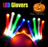 LED Skull gloves Festival party rave glove led light glove 7 color colorful mittens novely Party Lighted Props Gloves toy