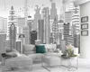 3d Modern Wallpaper Simple Retro City High-rise Building Living Room Bedroom TV Background Wall Silk Wallpaper