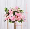 Custom silk rose artificial flowers ball centerpieces head arrangement decor road lead for wedding backdrop table flower ball