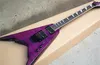 Factory Rosewood Fretboard Electric Guitar,24 Special Inlay,Purple Body,Black Hardwares,Active HH Pickup,Folyd Rose,can be customized.