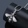 Hip Hop Necklaces Exquisite Fashion 18K Gold Plated Honey Bee Pendant Necklaces Luxury Zircon Men Necklaces Jewelry6853196