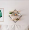 Modern solid wood shelf Storage Holders living room TV wall hanging one-word shelfes partition frame