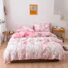 Ensembles de literie motif marbre ensembles de literie ensemble de housse de couette simple reine roi taille couette ensembles lit housse de couette drap plat cas