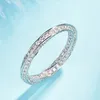 Vecalon Unique Cross 925 Sterling Silver Infinity ring 5A Zircon Cz Engagement wedding Band rings for women Bridal Gift