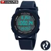 Panars New Fashion Watches Man의 야외 스포츠 빛나는 디지털 손목 시계 다이빙 스톱워드 방수 LED 충격 방지 8108257m