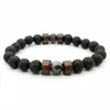 Mens Lava Rock Huile Essentielle Diffuseur bracelets Pour femmes Pierre Naturelle Magnétique Perles En Bois bracelets porte-bonheur DIY Bijoux De Mode en Vrac