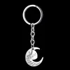 Kocham cię na księżycu i tylnej części kluczy Key Pierścienie Księżyc Love Breychain Projektant biżuterii