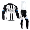 Giant Team Cykel Långärmade Jersey Bib Byxor Set 2021 Mens Kläder Toppar Utomhus Sportkläder U122001