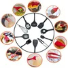 10pcs Kitchen Silicone Non-stick Cooking Spoon Spatula Ladle Egg Beaters Utensils Dinnerware Set Cooking Tools Accessories Supplies