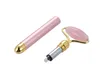 Jade Facial Roller Massager Pink Face Vibration Skincare Enhet Girl Present Portable Face Lift Massager