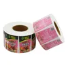 Aangepaste vinyl Waterdichte voor- en achterpakket Label Wit BOPP Roll Adhesive Sticker Kleur Afdrukken Fles Labels