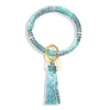 Groothandel- Mode Ins Designer Leuke Mooie Mooie Bloem Patroon Tassel Sleutelhanger Lederen Bangle Armband Voor Vrouw 9 Kleuren