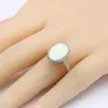 Australia White Opal Stones Silver Color Jewelry Sets For Women Necklace Pendant Drop Earrings Rings Christmas Gift Free Box