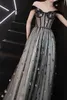 Unique Design Pretty Star Prom Gown Women Off-shoulders Long Evening Dress robe de soiree Custom Made