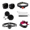 Jouets sexuels de haute qualité pour femmes BDSM Sex Bondage Set Pinces à tétons à main Gag Fouet Corde Jeux pour adultes Produits de sexe pour couples Y19121068829